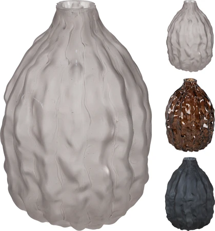 Vaas Glas 17cm Bruin Assorti 1st