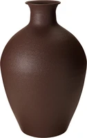 Vaas Metaal Craquelé Donkerbruin 46cm