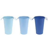Vaas Zink Blauw 18cm Assorti 1st