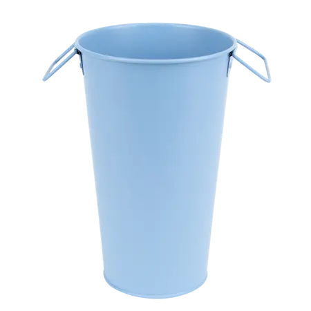 Vaas Zink Blauw 18cm Assorti 1st