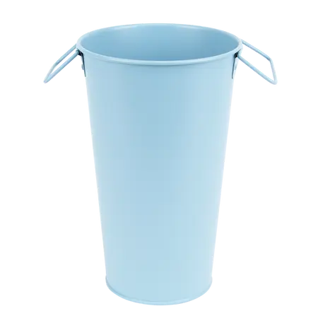Vaas Zink Blauw 18cm Assorti 1st