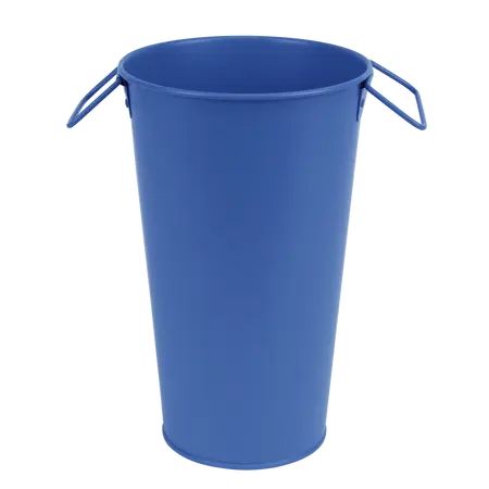 Vaas Zink Blauw 18cm Assorti 1st