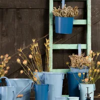 Vaas Zink Blauw 18cm Assorti 1st