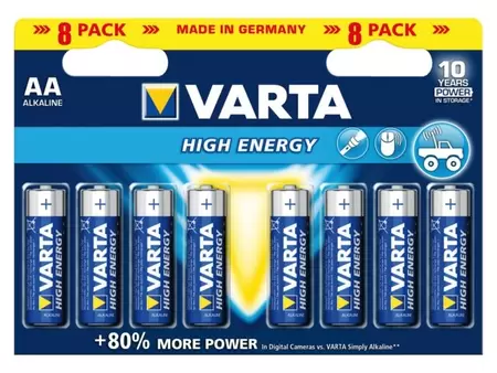 VARTA AA High Energy batterijen 8 stuks
