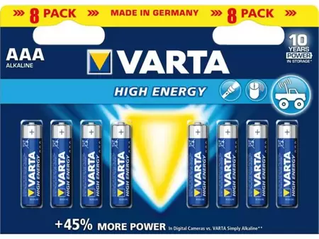 Varta AAA High Energy batterijen 8 stuks