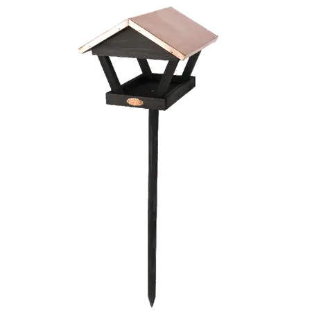 Voedertafel op Paal Zwart Koper 117,5cm