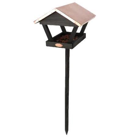 Voedertafel op Paal Zwart Koper 117,5cm