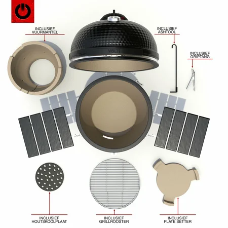 Kamado Volt! Barbecue Black 22 inch
