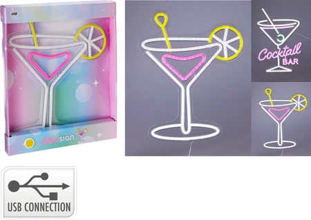 Wanddecoratie Neon Cocktail Assorti 1st