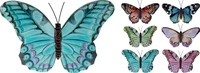 Wanddecoratie Vlinder Metaal 21cm Assorti 1st