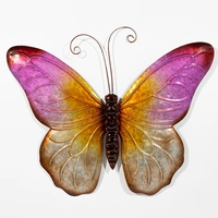 Wanddecoratie Vlinder Metaal 32cm Assorti 1st