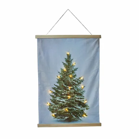 Wandkleed Kerstboom 15 LED 52x70cm