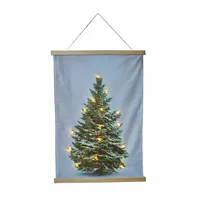 Wandkleed Kerstboom 15 LED 52x70cm
