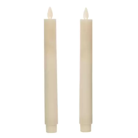 LED Wax Dinerkaars 2st Ivoor