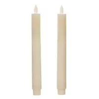 LED Wax Dinerkaars 2st Ivoor