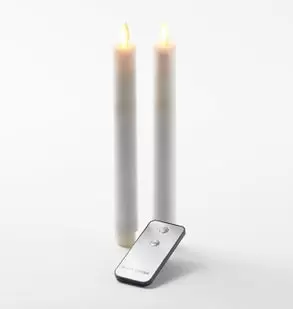 LED Wax Dinerkaars 2st Ivoor