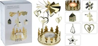 Waxinelichthouder Carrousel Goud Assorti 1st