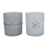 Waxinelichthouder Snowflake 10cm Assorti 1st
