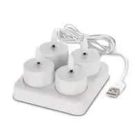 Oplaadbare Waxinelichtjes LED Startset 4st