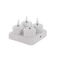 Waxinelichtjes Oplaadbaar LED Wit 4st