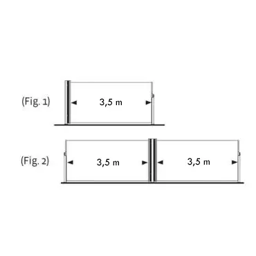 Windschermpakket Pakket XL Antraciet 180x700cm