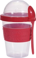 Yoghurtbeker met Lepel 600ml Assorti 1st